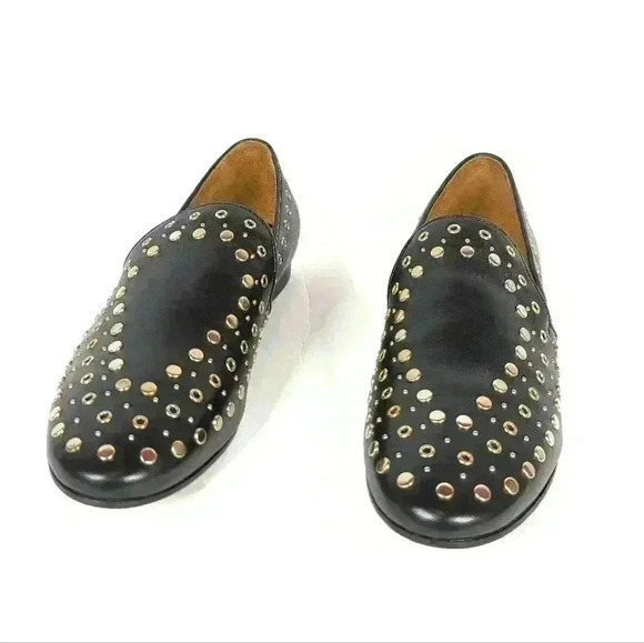 Sandro Gold Studded Loafers - Picture 3 of 8